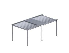Pergola sa PVC platnom, dvostrana ravna konstrukcija