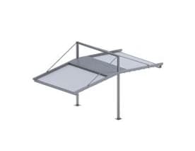 Pergola sa PVC platnom, dvostrana standardna sa zategama konstrukcija