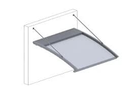 Pergola sa PVC platnom, lučna sa zategama konstrukcija