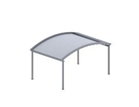 Pergola sa PVC platnom, potpuno lučna konstrukcija