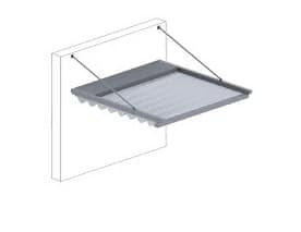 Pergola sa PVC platnom, ravna sa zategama konstrukcija