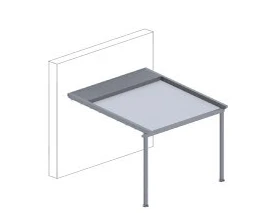 Pergola sa PVC platnom, standardna konstrukcija